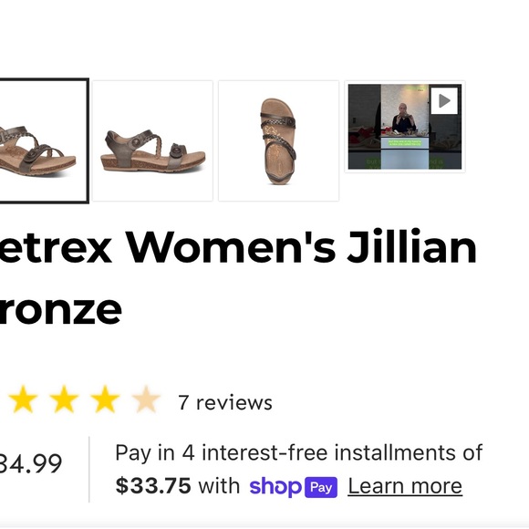Aetrex Jillian Bronze Comfort Sandals Womens size 9 $135 IMMACULATE - Picture 2 of 13